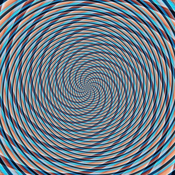 Abstrakt bakgrund illusion hypnotisk illustration, fraktala rotation. — Stockfoto