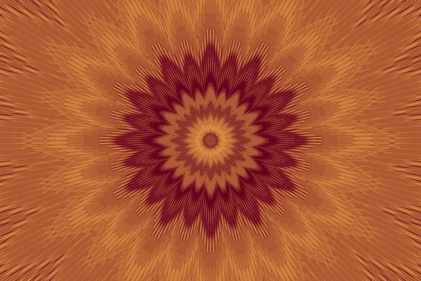 Patrón de flor naranja caleidoscopio floral. mandala abstracto . — Foto de Stock