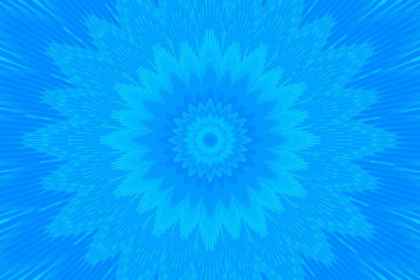 Blue flower pattern floral kaleidoscope. motifs decor. — Stock Photo, Image