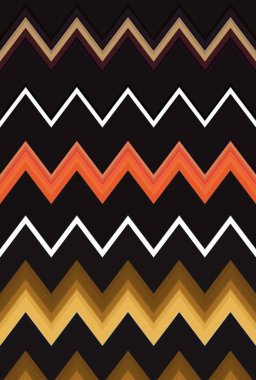 Zigzag desenli karanlık gece geometrisi. satır.