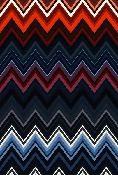 ジグザグパターン暗い夜の幾何学。抽象的な壁紙. — ストック写真