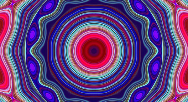 Psychedelische Symmetrie abstraktes Muster und hypnotischer Hintergrund, Wirbel. — Stockfoto