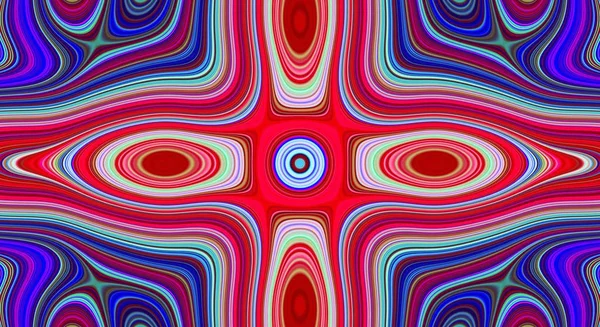 Psychedelic symmetry abstract pattern and hypnotic background, backdrop bright. — Stock Photo, Image