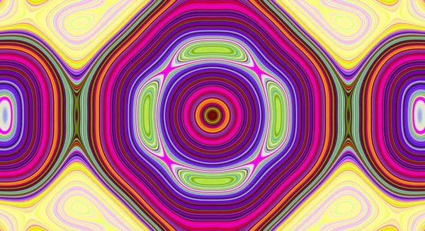 Psychedelische Symmetrie abstraktes Muster und hypnotischer Hintergrund, Tapete. — Stockfoto