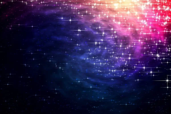Gwiazdy tło wszechświat blask astrologia, ilustracja spirala. — Zdjęcie stockowe