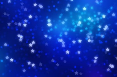 Yıldızlar arka plan bokeh Noel süslemesi, ışıltı büyüsü.