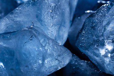Buz dokusu arka plan soğuk makro, desenli patlama.