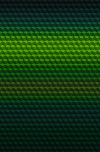 覆盖设计的绿色立方体几何图案抽象背景 图3D — 图库照片