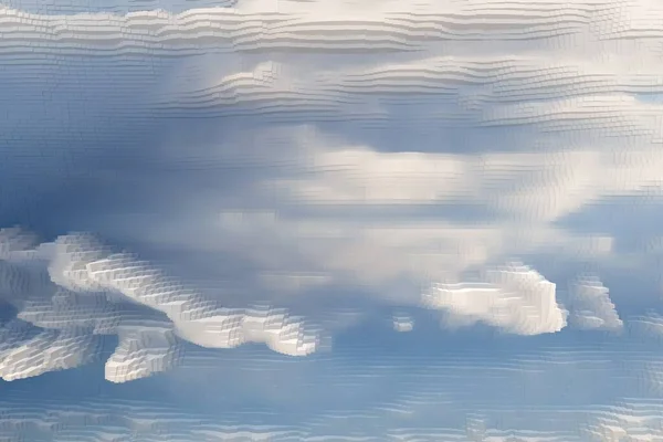 抽象天空背景挤压立方体 — 图库照片