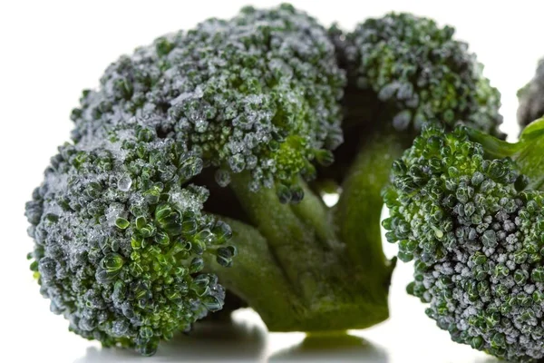 Bevroren Broccoli Met Ijs Gezonde Voedselingrediënten Natuurlijk — Stockfoto