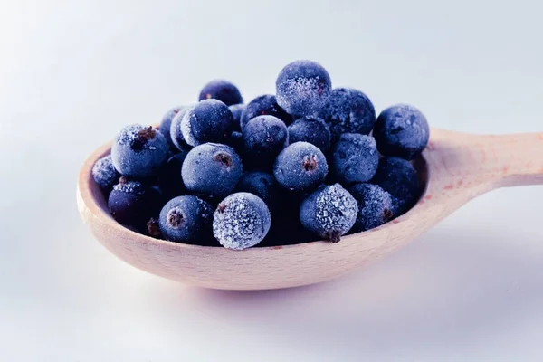 Comida Congelada Bayas Arándanos Delicioso Postre Hielo — Foto de Stock