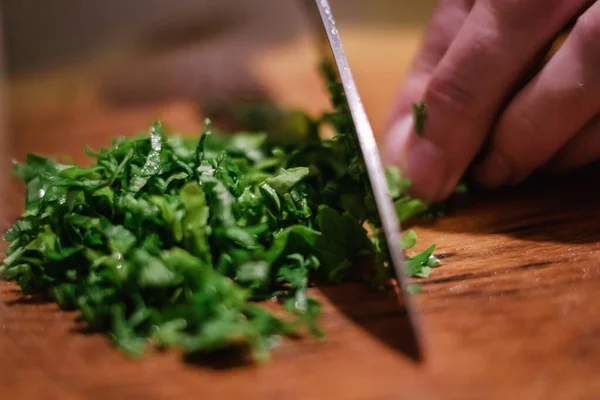 Petersilie Kochen Lebensmittel Frisch Grün Kräuter — Stockfoto