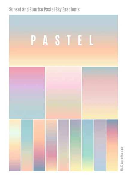 Renkli Gradyan yumuşak renk seti arkaplanı. Gökyüzü gradyan rengi, yaz gradyan rengi, güneşli gradyan rengi