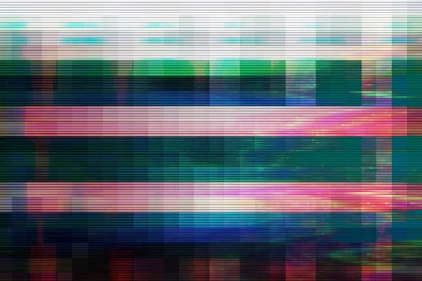 Glitch Digital Abstrato Artefatos Distorção Fundo Futurista Exibição Mídia — Fotografia de Stock