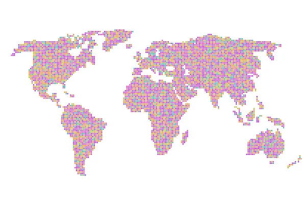 World Map Vector Illustration Earth Asia Australia Africa Europe America — Stock Vector