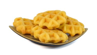 Kurabiye kreması beyaz arkaplanda izole edildi