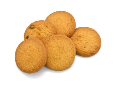 Beyaz arkaplanda izole edilmiş çerezler