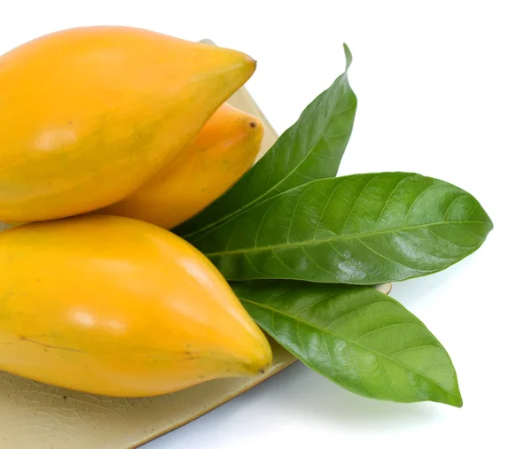 Eggfruit Leaf Isolated White Background — Stock Photo, Image