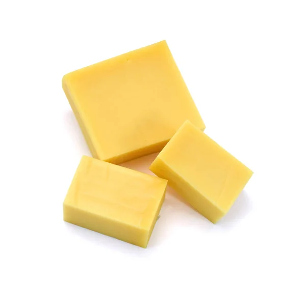白い背景に隔離されたチーズの小さなパン — ストック写真