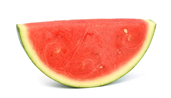 Skivad Vattenmelon Isolerad Vit Bakgrund — Stockfoto