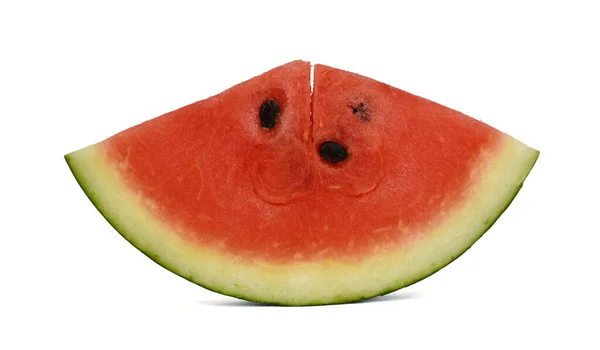 Skivad Vattenmelon Isolerad Vit Bakgrund — Stockfoto