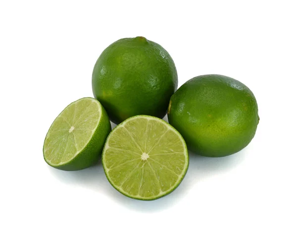 Fresh Citrus Lime Fruit Isolated White Background — Stock Photo, Image