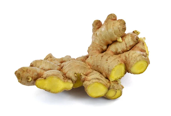 Fresh Ginger Root Isolated White Background — Stock Photo, Image