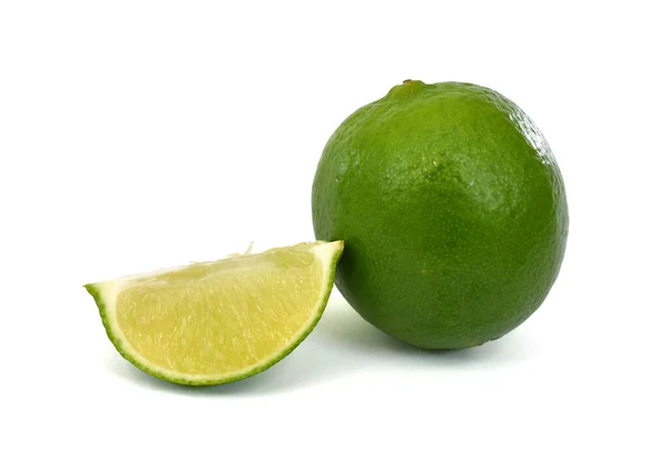 Färsk Citrus Lime Frukt Isolerad Vit Bakgrund — Stockfoto