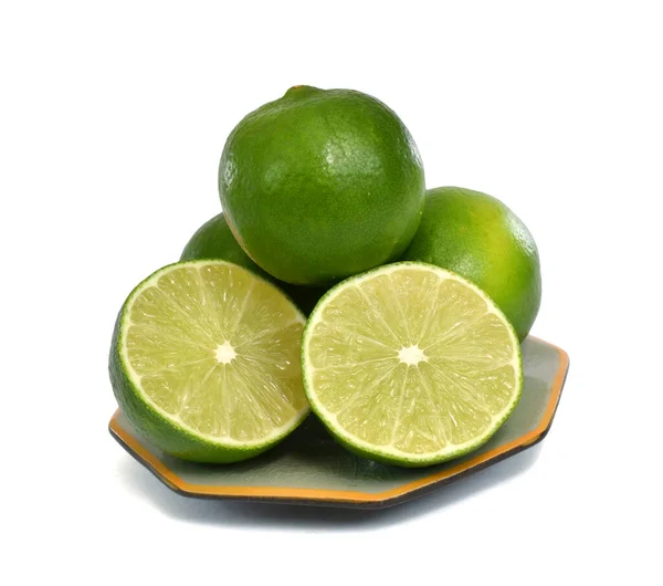 Citrus Lime Fruit Isolated White Background — Stock Photo, Image