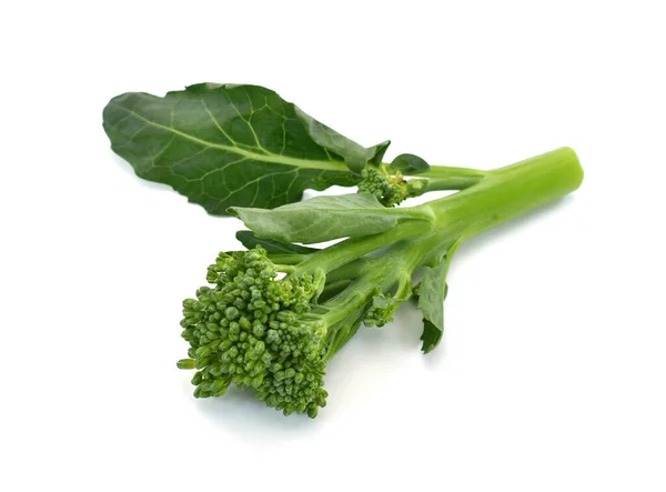 Broccoli Freschi Vegetali Isolati Fondo Bianco — Foto Stock