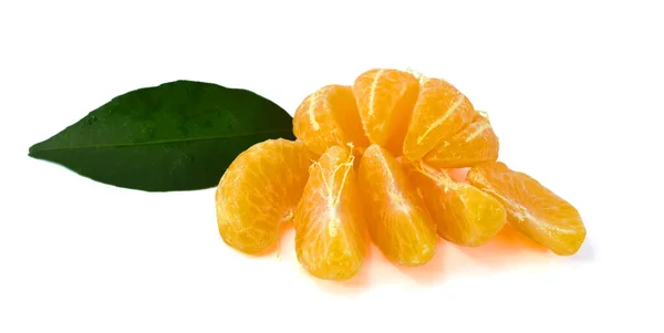 Fruto Suculento Mandarina Aislado Sobre Fondo Blanco — Foto de Stock