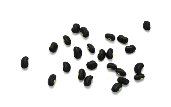 Kacang Hitam Diisolasi Pada Latar Belakang Putih — Stok Foto