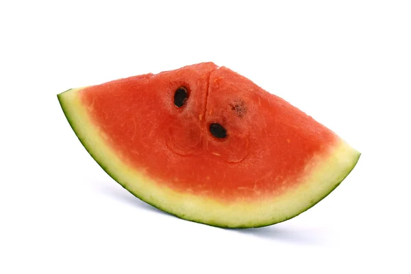 Skivad Vattenmelon Isolerad Vit Bakgrund — Stockfoto