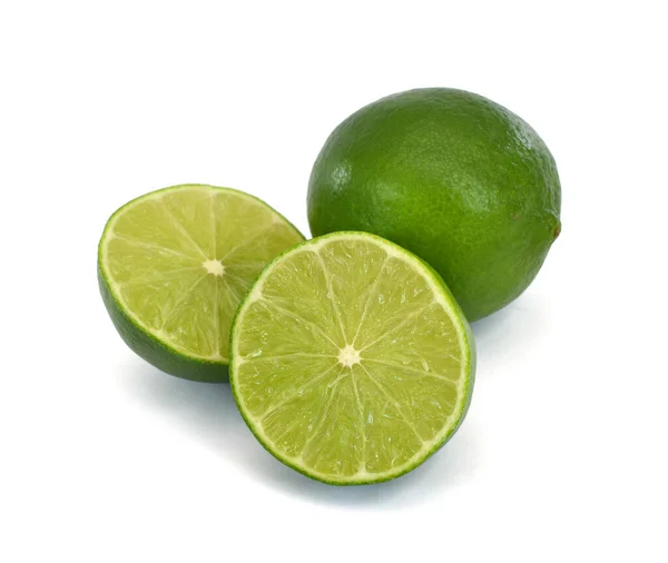 Fresh Citrus Lime Fruit Isolated White Background — Stock Photo, Image