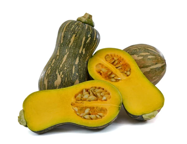 Zucca Fresca Isolata Sfondo Bianco — Foto Stock