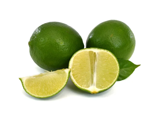 Citrus Lime Fruit Isolated White Background — Stock Photo, Image