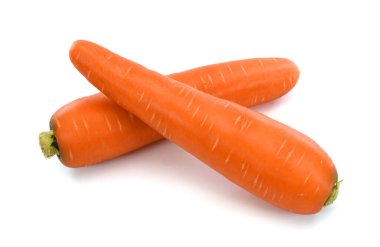 Beyaz arkaplanda havuç izole