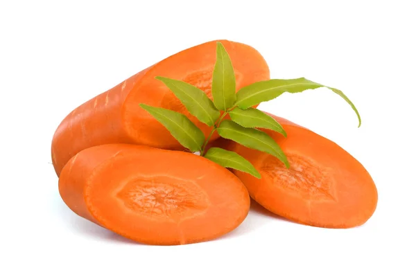 Нарезанная Морковь Белом Фоне — стоковое фото