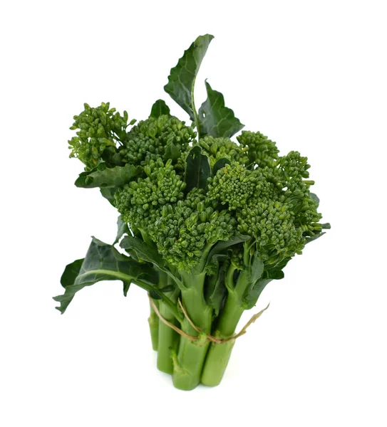 Broccoli Freschi Vegetali Isolati Fondo Bianco — Foto Stock