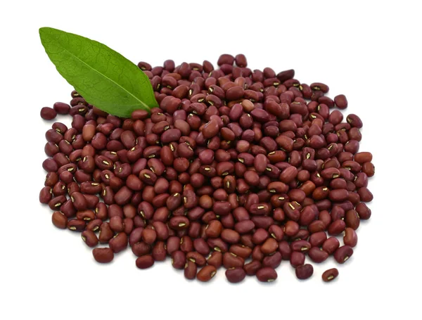 Frijoles Rojos Apilados Aislados Sobre Fondo Blanco — Foto de Stock