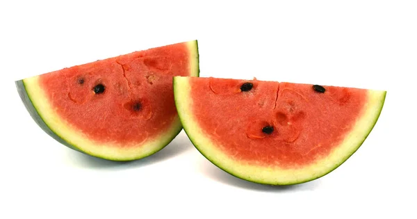 Sliced Watermelon Isolated White Background — Stock Photo, Image