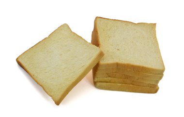 ekmek beyaz arkaplanda izole edildi