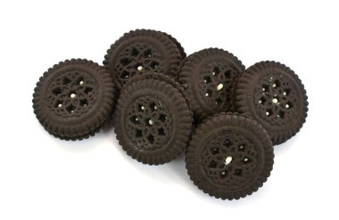 Beyaz arka planda izole edilmiş Noel şekeri kurabiyeleri