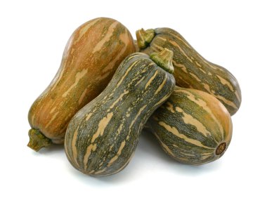 Beyaz arkaplanda izole edilmiş taze balkabağı