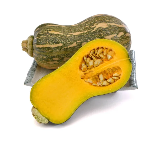 Zucca Fresca Isolata Sfondo Bianco — Foto Stock