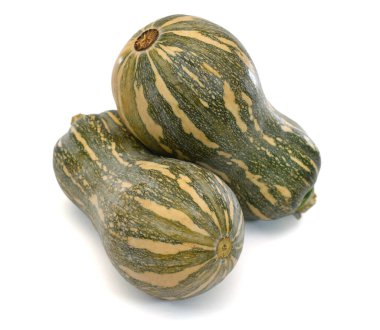 Beyaz arkaplanda izole edilmiş taze balkabağı