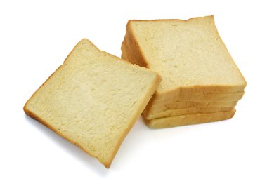 ekmek beyaz arkaplanda izole edildi