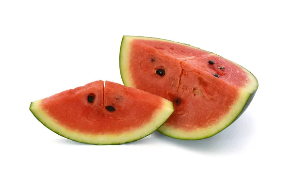 Vattenmelon Frukt Isolerad Vit Bakgrund — Stockfoto