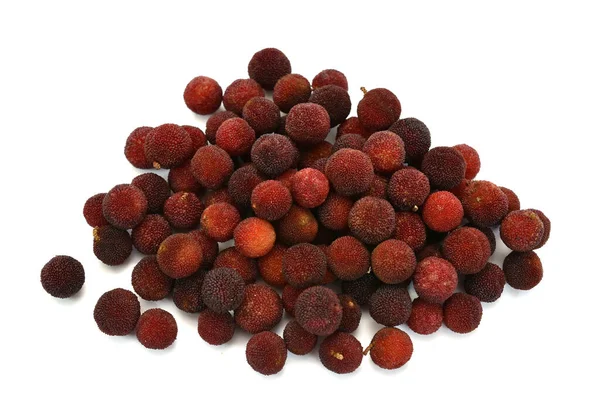 Chinês Bayberry Fruta Isolada Fundo Branco — Fotografia de Stock