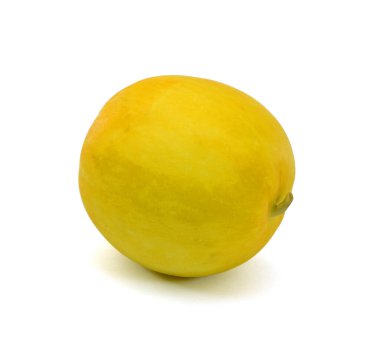 Beyaz arkaplanda karpuz meyvesi (salatalık melo) izole